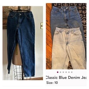 3 pair’s of Classic LEVI’S Blue Denim Jeans